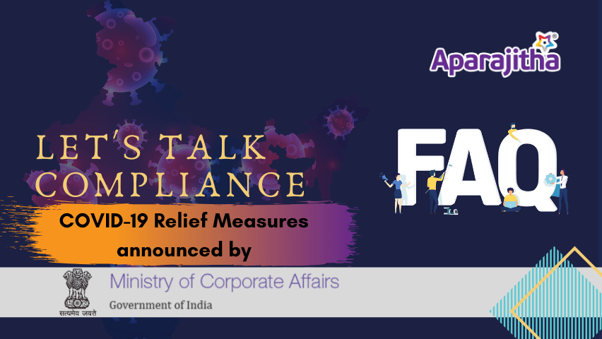 COVID19 Relief measures by Ministry of Corporate Affairs